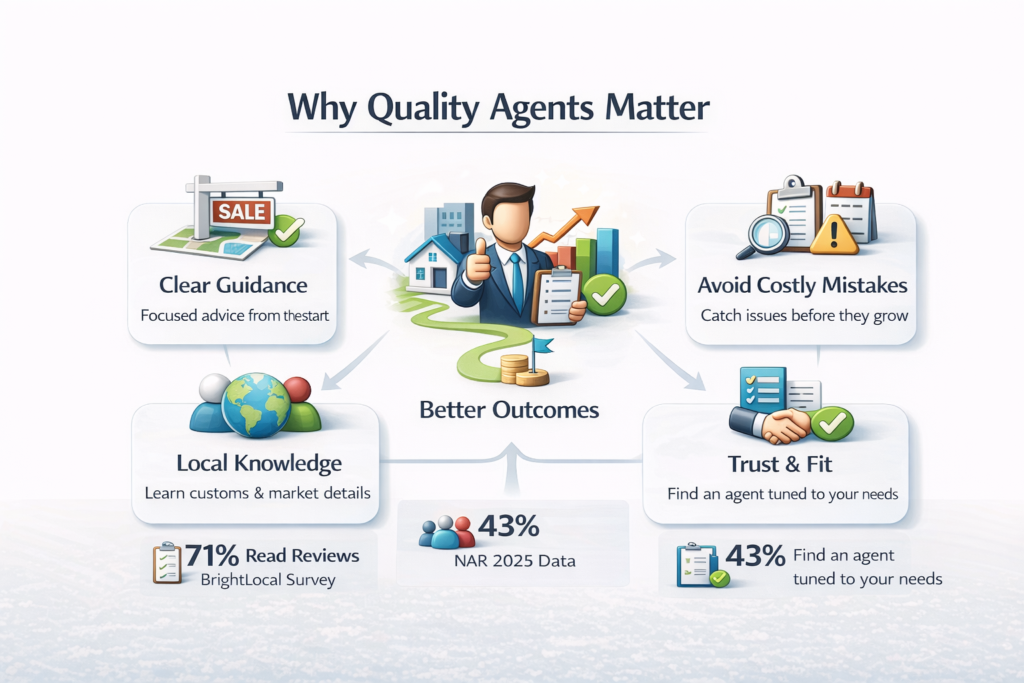 good guidance reduces mistakes, saves time, and helps buyers in new markets.